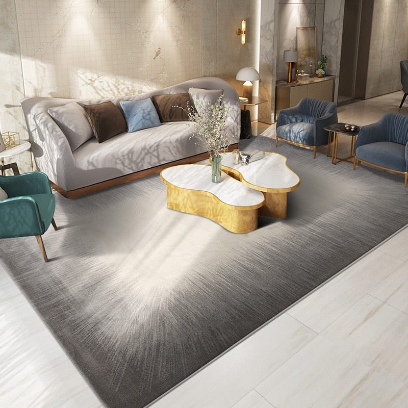 Nordic Grey Polypropylene Carpets For Living Room Ins American Style