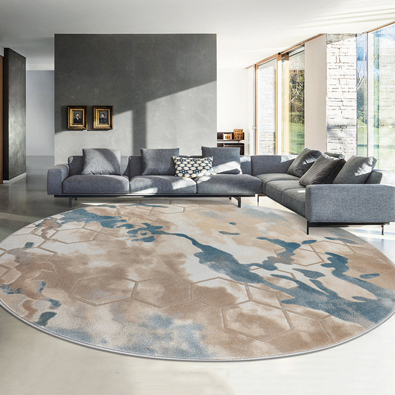 Nordic Modern Art Round Carpets for Living Room Home Bedroom Round Rug