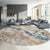 Nordic Modern Art Round Carpets for Living Room Home Bedroom Round Rug