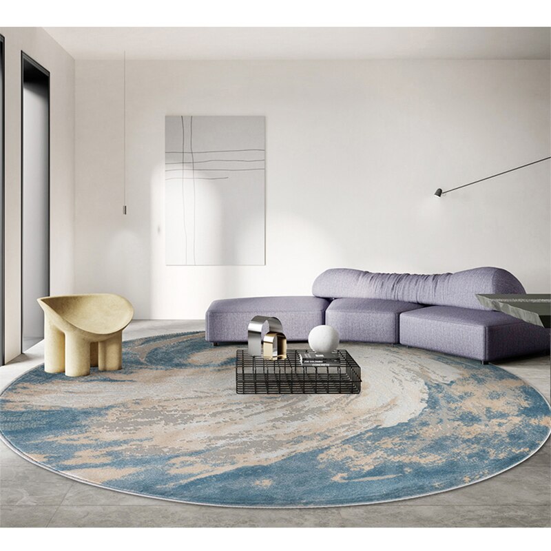 Nordic Style Abstract Round Carpets For Living Room