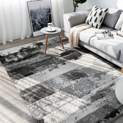 Modern Dark Grey Polypropylene Carpets For Living Room Bedroom Rugs
