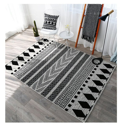 Modern Dark Grey Polypropylene Carpets For Living Room Bedroom Rugs