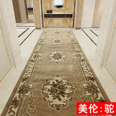 European Style 3D Red Hallway Stair Carpet Pastoral Corridor Rugs