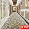 European Style 3D Red Hallway Stair Carpet Pastoral Corridor Rugs