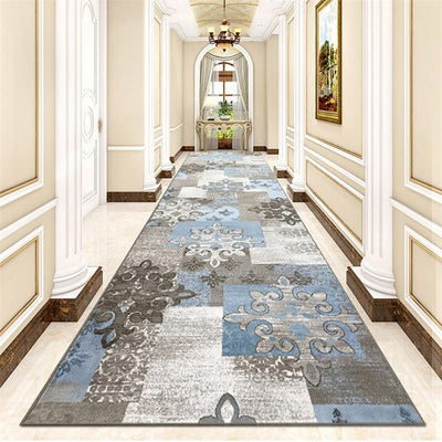 European Style 3D Red Hallway Stair Carpet Pastoral Corridor Rugs