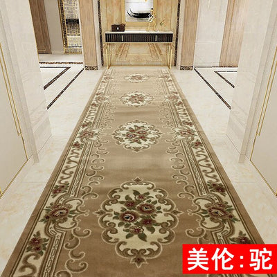 Nordic Flower Hallway Carpet Long Wedding Party Red Rugs
